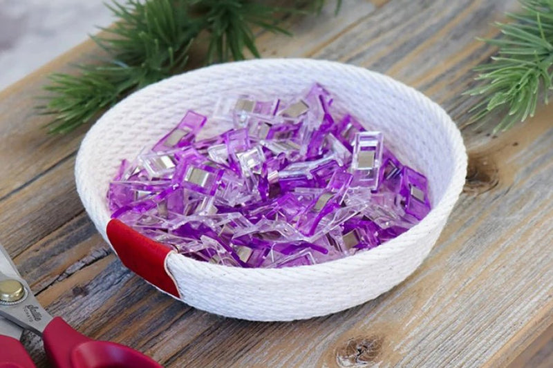 Sallie Tomato Purple Sewing Clips 50pk for Sewing, Quilting & Binding