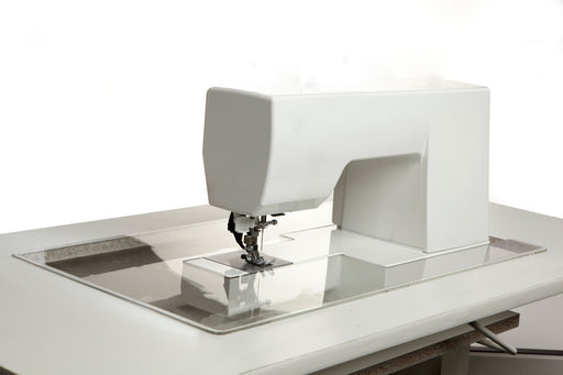 Sew Steady cabinet insert angled view showing the supported edge