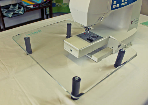 Sew Steady Versa Core around a sewing machine; machine not included