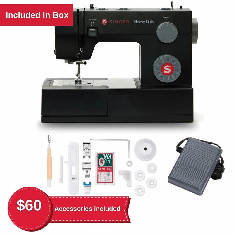 SINGER® Heavy Duty 4432 Sewing Machine – 32 Stitches, High - Speed, Metal Frame