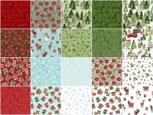 Snowy Greetings fabric collection design overview