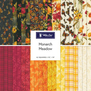 White Owl Textiles Monarch Meadow 10" Stack – 42 Precut Fabric Squares