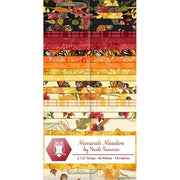White Owl Textiles Monarch Meadow 2.5" Strip Pack – 40 Precut Fabric Strips