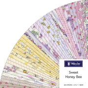 White Owl Textiles Sweet Honey Bee 2.5" Strip Pack – 40 Precut Fabric Strips