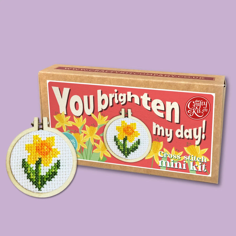 The Crafty Kit Company You Brighten My Day Mini Matchbox Cross Stitch Kit